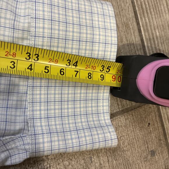 Brooks Brothers Traditional Fit Non-Iron Shirt Large Blue White Check Polo BD - Picture 9 of 10